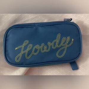 ‘Howdy’ Blue and Gray Cord Organizer Travel Pouch